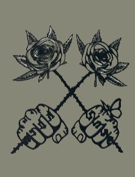 Manos y flores