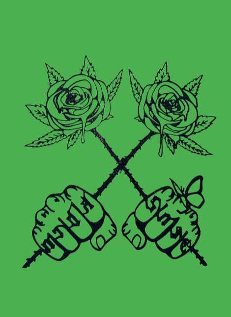 Manos y flores