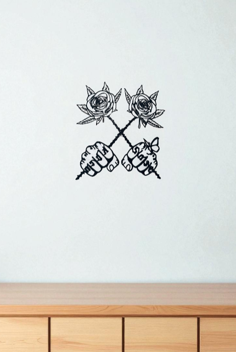 Manos y flores
